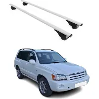 Omtec Dachträger Grundtäger für Toyota Kluger 2000-2013 75kg Metall Silber 2 tlg