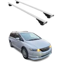 Omtec Dachträger Gepäckträger für Honda Odyssey 2003-2008 Grundträger Metall Silber 2x