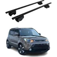 Omac Dachträger Grundtäger für Kia Soul 2014-2019 75kg Metall Schwarz 2 tlg