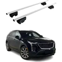 Omac Dachträger Grundtäger für Cadillac XT4 2018-2025 75kg Metall Silber 2 tlg