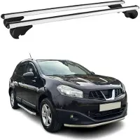 Omtec Dachträger Grundtäger für Nissan Qashqai +2 J10 2006-2014 75kg Alu Silber 2 tlg