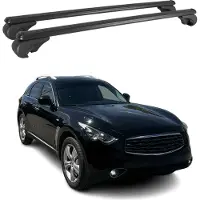 Omac Dachträger für Infiniti FX35 2003-2018 Gepäckträger Grundträger Alu Schwarz 2x