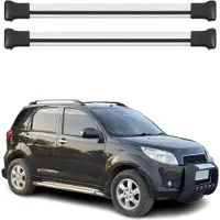 Omtec Dachträger Grundtäger für Daihatsu Terios 2006-2017 75kg Aluminium Silber 2 tlg