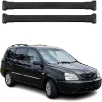 Omtec Dachträger Grundtäger für Kia Carens 2002-2006 75kg Aluminium Schwarz 2 tlg