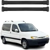 Omtec Dachträger Grundtäger für Peugeot Partner mk1 1996-2008 75kg Alu Schwarz 2 tlg