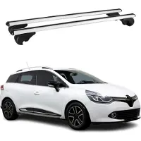 Omtec Dachträger Grundtäger für Renault Clio Grandtour 2012-2025 75kg Alu Silber 2 tlg