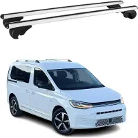 Omtec Dachträger Grundtäger für VW Caddy 2020-2025 75kg Alu Silber 2 tlg