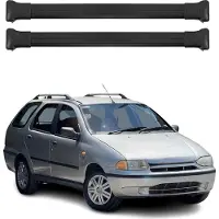 Omtec Dachträger Grundtäger für Fiat Palio Weekend 1996-2011 75kg Alu Schwarz 2 tlg