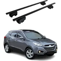 Omtec Dachträger Grundtäger für Hyundai ix35 2010-2015 75kg Schwarz Metall 2 tlg