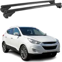 Omtec Dachträger für Hyundai ix35 2009-2015 Gepäckträger Grundträger Alu Schwarz 2x