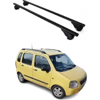 Omac Dachträger Grundtäger für Suzuki Wagon R+ 1997-2008 75kg Metall Schwarz 2 tlg