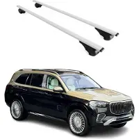 Omtec Dachträger Grundtäger für Mercedes GLS X167 2020-2025 75kg Metall Silber 2 tlg