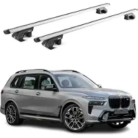 Aurilis Dachträger Grundtäger für BMW X7 G07 2018-2025 5 tür 90kg Alu Silber 2 tlg ABE