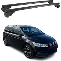 Omac Dachträger Dachgepäckträger für VW Touran 2003-2023 Alu Schwarz ABE