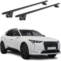 Aurilis Dachträger Grundtäger für DS 4 Cross 2021-2025 100kg Aluminium Schwarz 2 tlg ABE