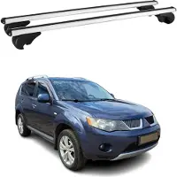 Omtec Dachträger Grundtäger für Mitsubishi Outlander 2006-2012 75kg Alu Silber 2 tlg