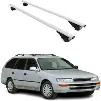 Omtec Dachträger Gepäckträger für Toyota Corolla Kombi 1992-1997 Metall Grau