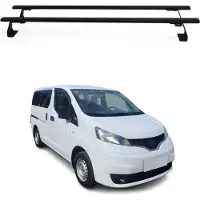 Omtec Dachträger Gepäckträger für Nissan NV200 2010-2025 Schwarz Stahl 2tlg