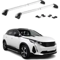 Aurilis Dachträger Relingträger für Peugeot 3008 2016-2025 Alu Silber 2 tlg ABE
