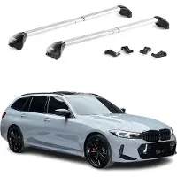 Aurilis Dachträger Relingträger für BMW 3er Touring G21 2019-2025 Alu Silber 2 tlg ABE