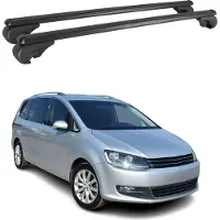Omac Dachträger für VW Sharan 2010-2025 Gepäckträger Grundträger Aluminium Schwarz 2x