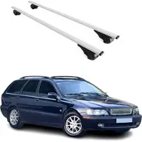 Omac Dachträger Grundtäger für Volvo V40 1995-2004 75kg Metall Silber 2 tlg