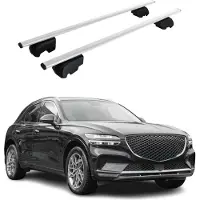 Omtec Dachträger Gepäckträger für Genesis GV70 2022-2023 Querträger ABE Alu Silber