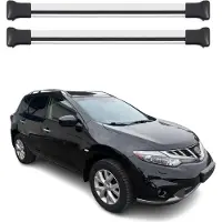 Omtec Dachträger Grundtäger für Nissan Murano 2007-2014 75kg Aluminium Silber 2 tlg
