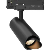 LEDKIA 3-Phasenstromschiene LED-Strahler 40W Fasano Cilindro Bisel CCT Wählbar Dimmbar Schwarz 2700K - 3200K - 4000K Wählbar