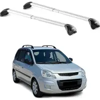 Aurilis Dachträger Grundtäger für Hyundai Matrix 2001-2010 100kg Alu Silber 2 tlg ABE