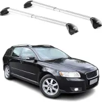 Omac Dachträger Grundtäger für Volvo V50 2004-2012 5 tür 100kg Alu Silber 2 tlg ABE