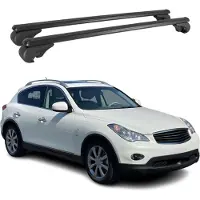 Omac Dachträger für Infiniti QX50 2013-2025 Gepäckträger Grundträger Alu Schwarz 2x