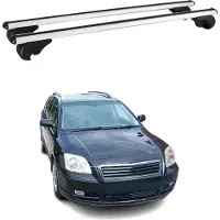 Omac Dachträger Grundtäger für Toyota Avensis mk1 Verso 2001-2003 FL 75kg Alu Grau 2x