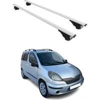 Omtec Dachträger Grundtäger für Toyota Yaris 1999-2005 75kg Metall Silber 2 tlg