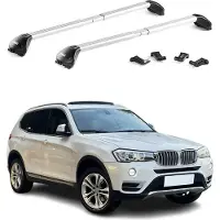 Aurilis Dachträger Grundträger für BMW X3 F25 G01 2011-2025 Aluminium Silber 2 tlg ABE
