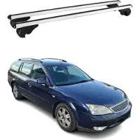 Omtec Dachträger Grundtäger für Ford Mondeo Turnier 2000-2007 75kg Alu Silber 2 tlg