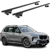 Omac Dachträger Grundtäger für BMW X7 G07 2018-2025 5 tür 90kg Alu Schwarz 2 tlg ABE