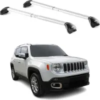 Aurilis Dachträger Gepäckträger für Jeep Renegade BU 2014-2024 5 türige Alu Grau 2x ABE