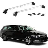 Aurilis Dachträger Relingträger für VW Passat Wagon B8 2015-2025 Alu Silber 2 tlg ABE