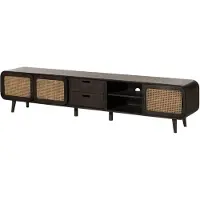 MASSIVMOEBEL24.DE MASSIVMOEBEL24 TV-Board Mango 240x40x50 dunkelgrau lackiert VALENCIA #225