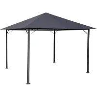 Quick Star Metall Garten Pavillon Nizza 3x3m Antik Partyzelt Grau RAL 7012