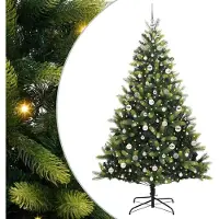 vidaXL "2026 MODERNE" Künstlicher Klapp-Weihnachtsbaum mit 300 LEDs Grün 210 cm - Künstliche Weihnachtsbäume CC5114959