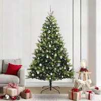 Prolenta Maison Exclusive - Künstlicher Klapp-Weihnachtsbaum mit 300 LEDs Grün 210 cm