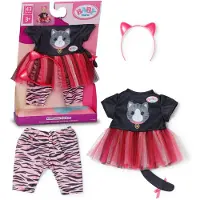 Baby Born Katzen-Outfit mit Tüllrock, Hose & Haarreif für 43 cm Puppen