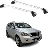 Omac Dachträger Grundtäger für Kia Sorento 2002-2009 100kg Aluminium Silber 2 tlg ABE