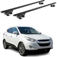 Aurilis Dachträger Grundtäger für Hyundai IX35 LM 2010-2015 5 tür 90kg Alu Schwarz ABE