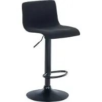 CLP Barhocker Hover mit Stoffbezug | Farbe schwarz Material Gestell Metall matt schwarz