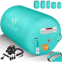 Kesser Aufblasbare Air Roll Airtrack, Gymnastik-Rolle | inkl. Tragetasche & elektr. Luftpumpe | Barrel Gymnastik Tumbling | Yoga Gymnastik Rolle Gymnastikmatte, Fitnessrolle