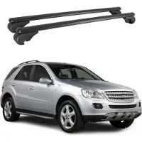 Omac Dachträger Grundtäger für Mercedes ML Klasse W164 2005-2011 75kg Schwarz Alu 2x