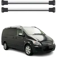 Omac Dachträger Grundtäger für Mercedes Viano Vito W639 2003-2014 75kg Alu Grau 4 tlg